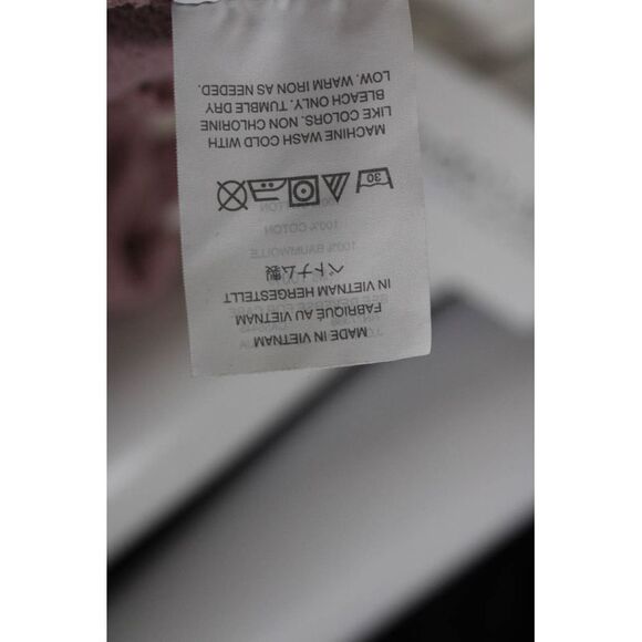 Madewell Women's V-Neck Short Sleeves Cotton Wrap Blouse Pink Size XXS - Picture 6 of 6